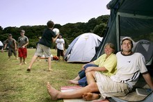 Whakanewha Regional Park on Waiheke Island is a great place for a family camp. Photo / Jeff Brass