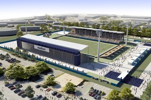 The newly proposed stadium for Christchurch will seat 17000 but could be extended to 26000 for major games. Photo / supplied