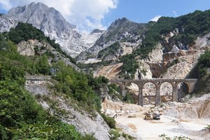 The Ponti di Vara is dwarfed by the quarries around it. Photo / Heather Whelan