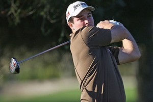 Ryan Fox of Auckland tees off. Photo / Getty Images