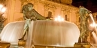 The court convenes by the fountain in the Plaza de la Virgen. Photo / Supplied