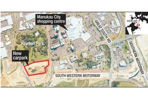 The carpark was planned as a park-and-ride facility for the new railway station. Photo / Herald Graphic