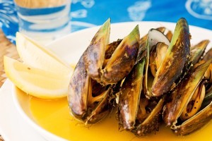 Mussels with cider and cream. Photo / Babiche Martens