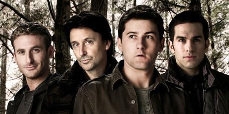 Cast members (left to right), Dean O'Gorman, Tim Balme, Emmet Skilton and Jared Turner star in new series The Amlighty Johnsons screening on TV3. Photo / Supplied Cast members (left to right), Dean O'Gorman, Tim Balme, Emmet Skilton and Jared Turner star in new series The Amlighty Johnsons screening on TV3. Photo / Supplied