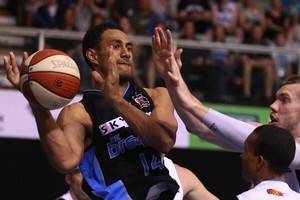 Mika Vukona of the Breakers takes a rebound during the match against the Gold Coast Blaze. Photo / Getty Images