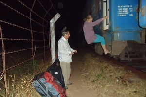 Escaping from the Tazara in the dead of the night. Photo / Jill Worrall