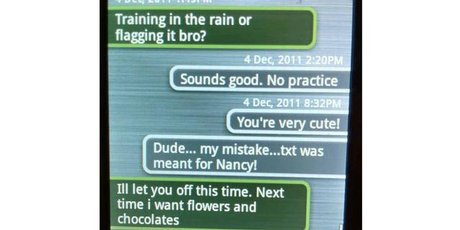 Watch where you aim that text, mister. Photo / Supplied
