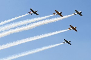 Aircraft condensation trials normally dissipate and so great speculation and interest is generated when they do not disappear and seem to be permanent fixtures in the sky. Photo / Thinkstock