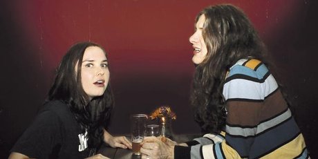 Emily Littler (left) and Kurt Vile Milana Radojcic