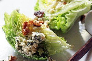 Iceberg, walnut and blue cheese salad. Photo / Doug Sherring