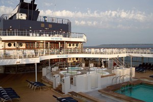 The Celebrity Century's pool deck. Photo / Supplied