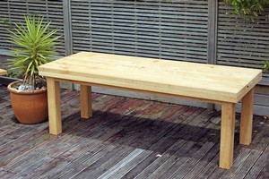 This sturdy do-it-yourself table could be just the thing for an al fresco Christmas lunch. Photo / Janna Dixon