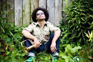 DJ Isaac Aesili at his home in Kingsland. Photo / Dean Purcell
