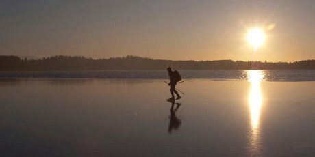 The runners on Nordic skates are actually long, thin blades honed to razor sharpness. They are almost half-a-metre long, but only a few millimetres thick. Photo / Thinkstock