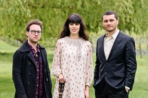 Midnight Youth's Jeremy Redmore, Opshop's Jason Kerrison and Brooke Fraser gear up for this summer's Winery Tour. Photo / NZ Herald