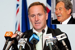 Prime Minister John Key announcing the election date today and, inset, NZ First leader Winston Peters. Photos / NZPA, Bay of Plenty Times
