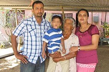 Diwesh Sharma, far left, is charged with the murder of his wife Rangjeeta, far right. Photo / Supplied Diwesh Sharma, far left, is charged with the murder of his wife Rangjeeta, far right. Photo / Supplied