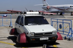The 'flying Maruti' developed by Indian innovator A. K. Vishwanath. Photo / AFP