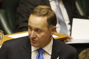 John Key in Parliament today. Photo / Mark Mitchell