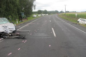 The scene of the crash. Photo / Supplied