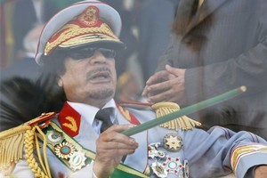MARKED MAN: Colonel Muammar Gaddafi. Photo / AP