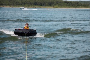 Towing an inflatable ring wit a boat can be a lot of fun, but boaties are being warned they need to know the traffic rules so they were always in 'the best place at the right time'. File photo / Thinkstock