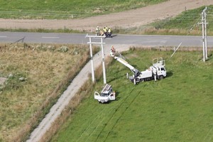 The hot air balloon accident in Carterton. Photo / APN