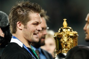 The All Blacks win the world cup. Photo / APN