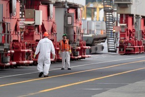 Auckland dock workers are gearing up for another 48-hour strike next week. Photo / Richard Robinson