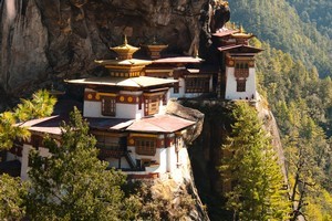 From ground level, access to the Tiger's Nest monastery - which dates back to the 15th century and is one of Bhutan's key tourist attractions - seems impossible. Photo / Thinkstock