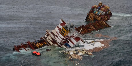 A report from the Transport Accident Investigation Commission has laid out the events leading to its grounding on the Astrolabe reef. Photo / NZ Herald
