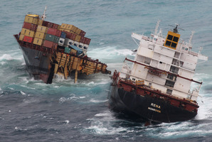 The Rena crew took several shortcuts before hitting Astrolabe Reef, a report into the grounding has found. Photo / Joel Ford