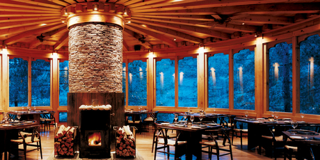 The restaurant at Uma Paro in Bhutan. Photo / COMO Hotels & Resorts