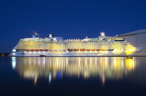 Celebrity Cruises' new ship, Celebrity Silhouette, was launched in Hamburg last year. Photo / Supplied
