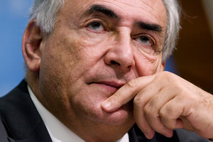 FILE In this Wednesday, Oct. 29, 2008 file photo International Monetary Fund Managing Director Dominique Strauss-Kahn speaks during a news conference in Washington. Former IMF chief Dominique Strauss-Kahn will be questioned Tuesday Feb. 21, 2012 by F