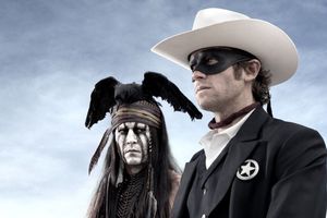 Johnny Depp as Tonto and Armie Hammer as The Lone Ranger. Photo / Twitter