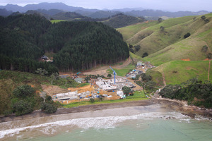 Alexander Abramov's huge home takes shape near remote Helena Bay. Photo / Greg Bowker