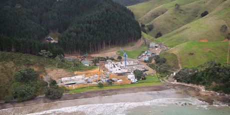 Alexander Abramov's huge home takes shape near remote Helena Bay. Photo / Greg Bowker