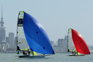 Peter Burling and Blair Tuke enjoyed the chance to train with Volvo Ocean Racing crew members. Photo / Greg Bowker