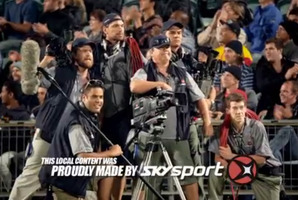 Sky's sports channels are the first to get a new local look with promotions featuring film crews. Photo / Supplied