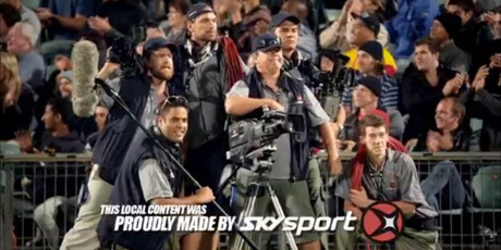 Sky's sports channels are the first to get a new local look with promotions featuring film crews. Photo / Supplied
