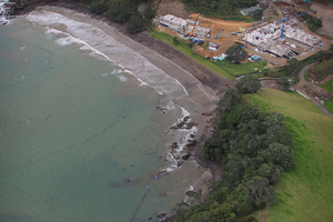 The steel magnate's mansion under construction at Helena Bay, north of Whangarei, could be 15 times larger than the average house. Photo / Greg Bowker
