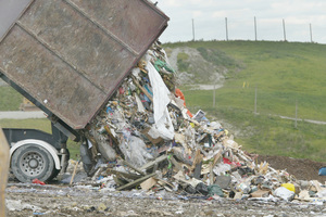 Waste is unloaded from a truck. Photo / Kenny Rodger