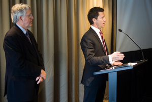 Kermadec managing director Mark Francis, right, and chairman Peter Wilson. Photo / Paul Estcourt