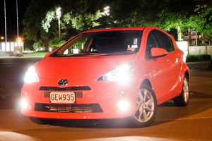 Toyota's new hybrid baby - the Prius c - is smaller than its stablemate, but larger than Toyota's Echo. Photo / Supplied