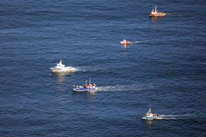 Bluff and Riverton Coastguard, Southern Lakes helicopters and local fishing vessels search for the Easy Rider. Photo / SNPA