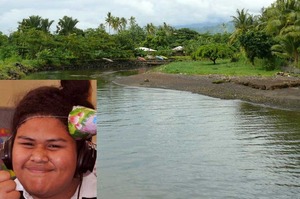 The Vaisigano River in Samoa, where New Zealand teenager Tai Pilitati (inset) reportedly drowned in flash floods. Photos / Supplied