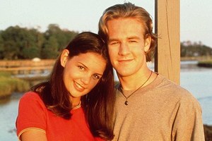 Katie Holmes and James Van Der Beek during their Dawson's Creek days.