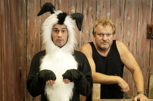 Papakura Theatre Club preparing for their production of Footrot Flats. Photo / Richard Robinson