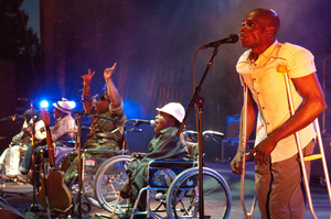 Staff Benda Bilili perform at Womad in New Plymouth. Photo / Michael Flynn